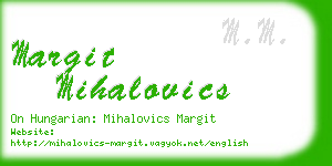 margit mihalovics business card